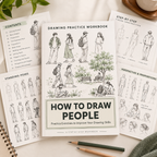 How to Draw People Workbook, Printable Figure Sketching Exercises for Beginners