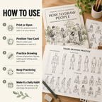How to Draw People Workbook, Printable Figure Sketching Exercises for Beginners
